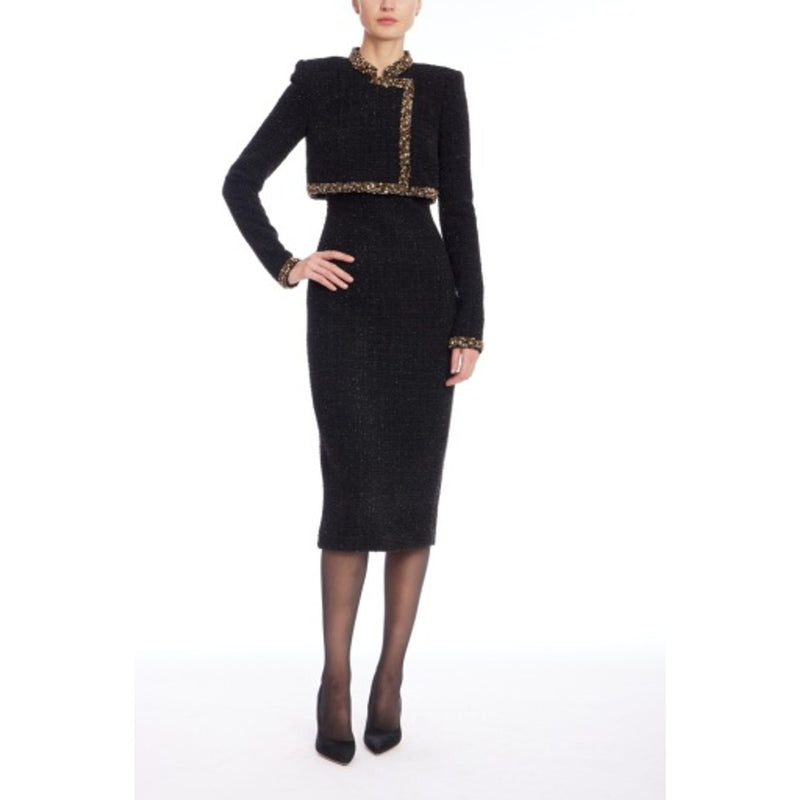 Badgley Mischka - Womens Long Sleeve Beaded Popover