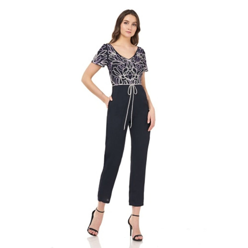JS Collections - Womens Embroidered Bodice Jumpsuit