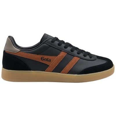 Gola - Mens Viper Leather Sneakers - Black/Umber/Urban Moss/Gum