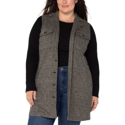 Liverpool Los Angeles - Womens Coatigan with Sweater Sleeves 36" Hps