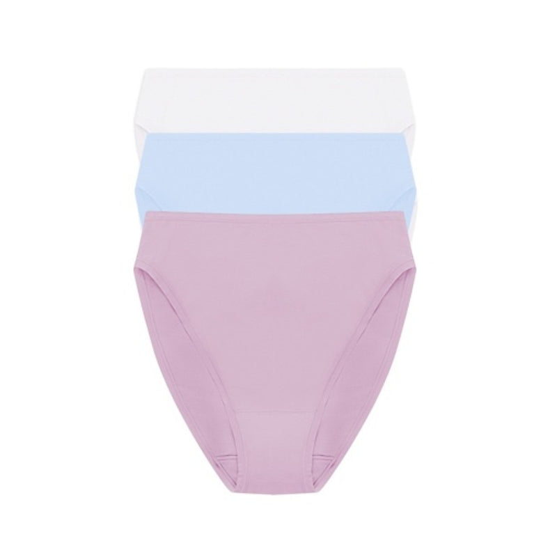 Natori - Womens Bliss Bare Cotton High Cut Brief 3-Pack