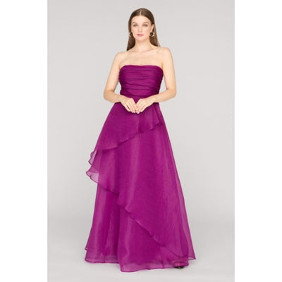 JS Collections - Womens Amicia Strapless Organza Gown