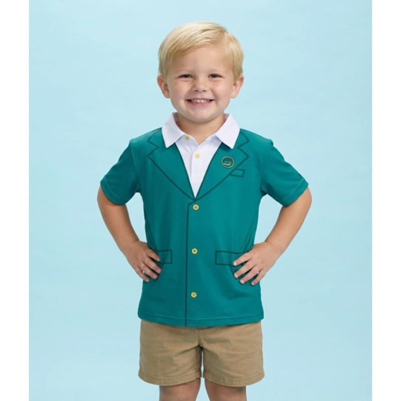 Tipsy Elves - Boys Toddler Boy's Green Blazer Golf Polo