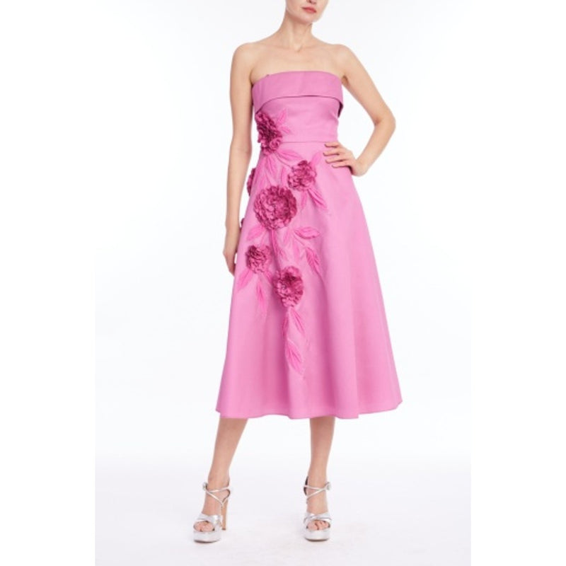 Badgley Mischka - Womens Strapless 3d Flower