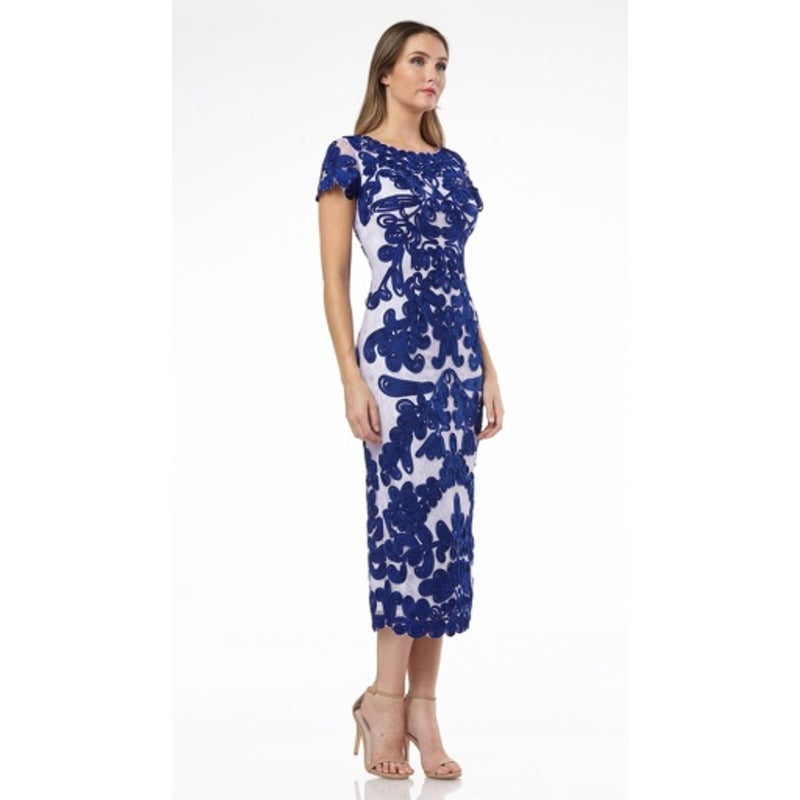 JS Collections - Womens Two-Tone Soutache Midi - Royal Lilac