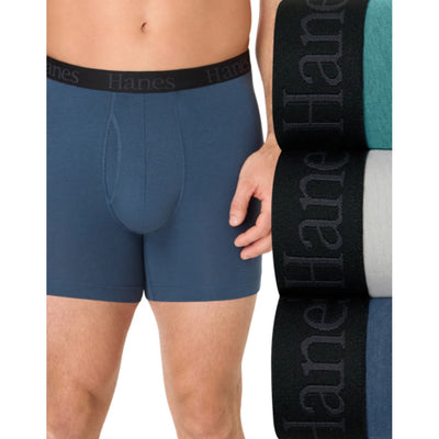 Hanes - Mens Big Man Ultimate® Men's Underwear Boxer Briefs Pack – 3-Pack – Comfort Flex Fit® – Total Support Pouch® (Big & Tall)