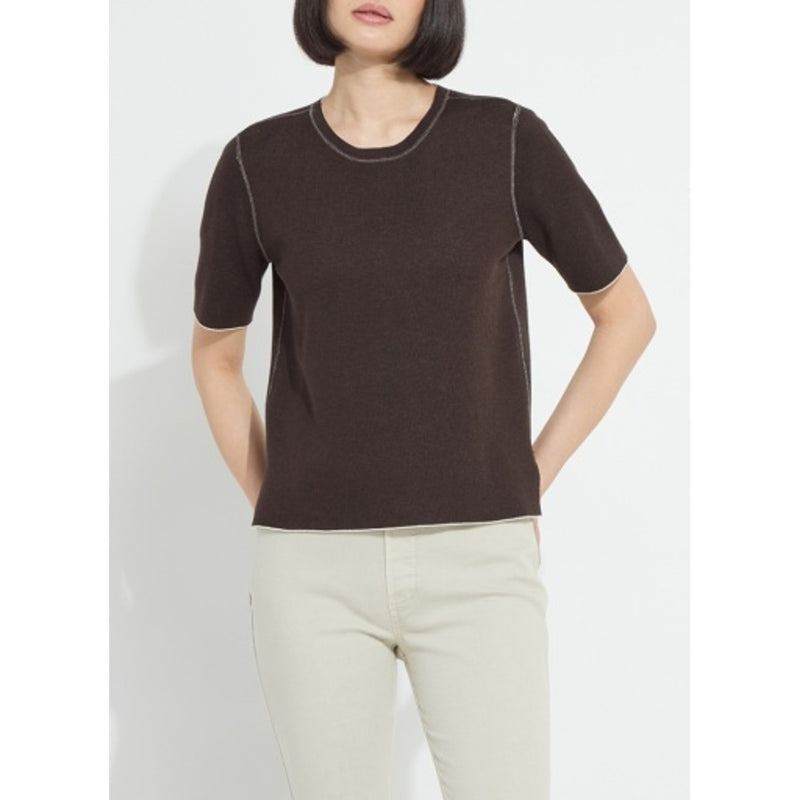 Lysse - Womens Odessa Reversible Knit Short Slv Tee