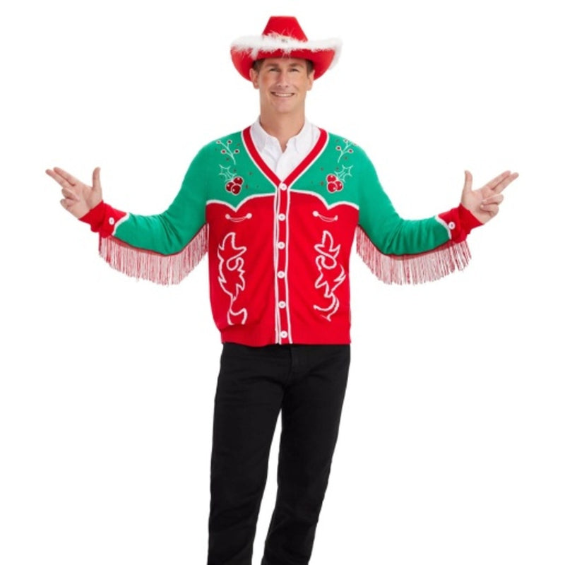 Tipsy Elves - Mens Christmas Cowboy Cardigan Sweater