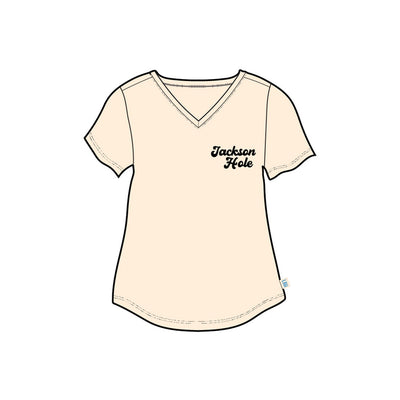 Little Blue House - Cream Womens V-Neck Tee in a Bag