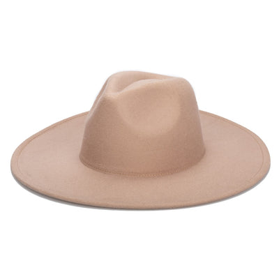 San Diego Hat Company - Womens Faux Felt Wide Brim Fedora
