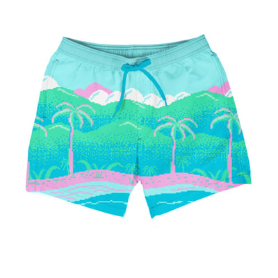 Tipsy Elves - Mens 6" Inseam 8-Bit Paradise Swim Trunks