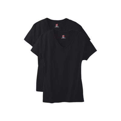 Hanes - Womens Perfect-T Women's V-Neck Cotton T-Shirt Value 2-Pack