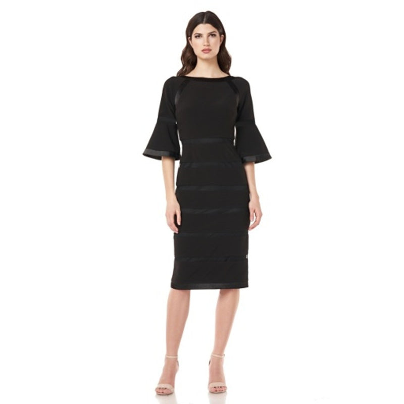 JS Collections - Womens Flare Sleeve Ottoman Cocktail