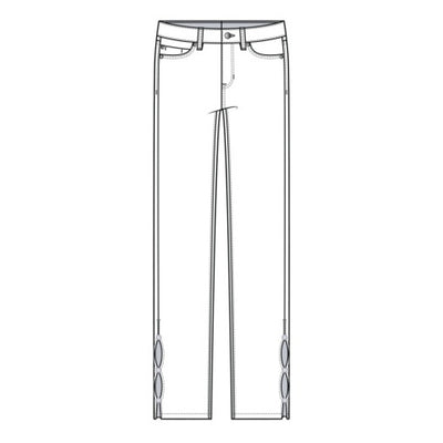 Liverpool Los Angeles - Womens Kennedy Crop Straight with Pearl Trim 27 Inseam