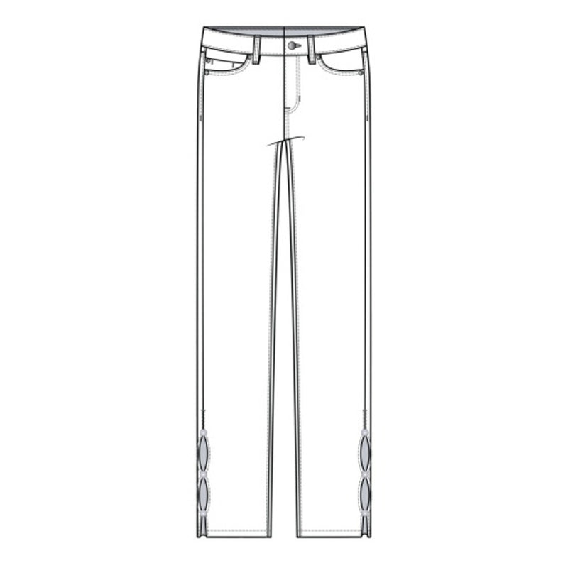 Liverpool Los Angeles - Womens Kennedy Crop Straight with Pearl Trim 27 Inseam