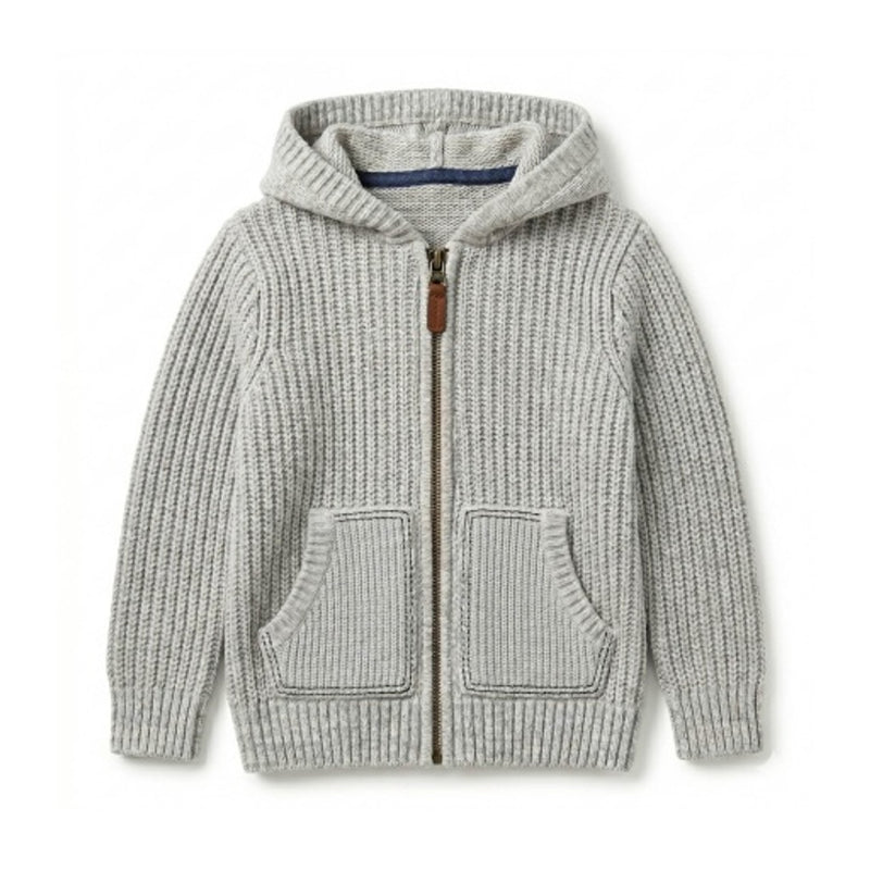 Hope & Henry - Boys Organic Zip-Up Kanga Sweater Hoodie