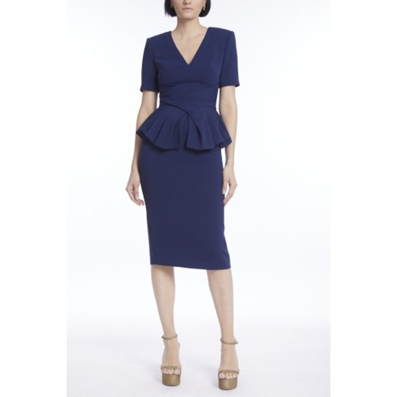 Badgley Mischka - Womens Pleated Peplum