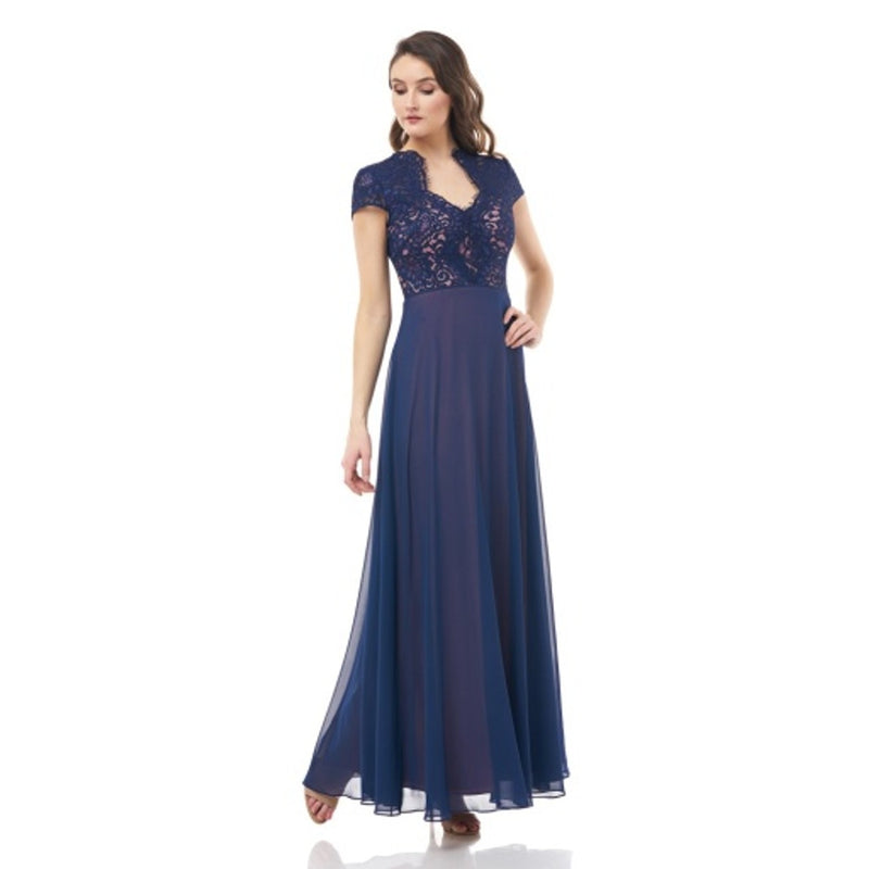 JS Collections - Womens Scalloped Lace Illusion Skirt