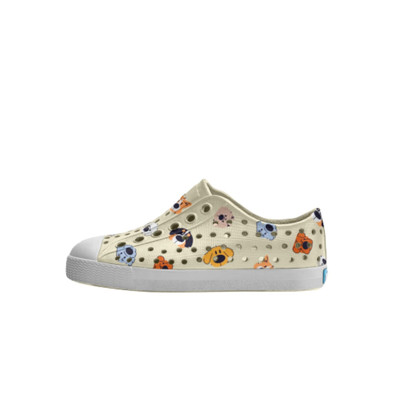Native Shoes - Unisex Jefferson Print Kids - Bone White/ Shell White/ Polka Dogs