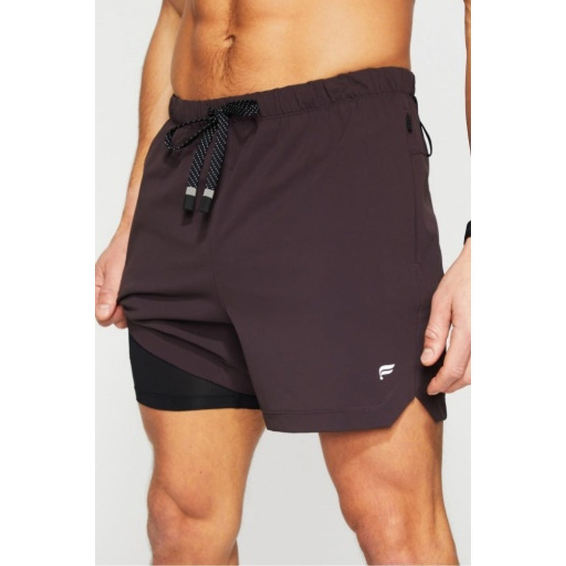 Fabletics - Mens the 5" One Short (Lined) - Deep Plum