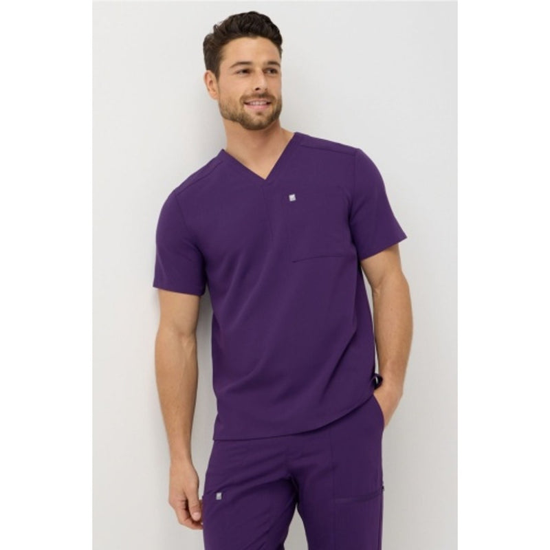 Fabletics - Mens Helix Scrub Top - Acai