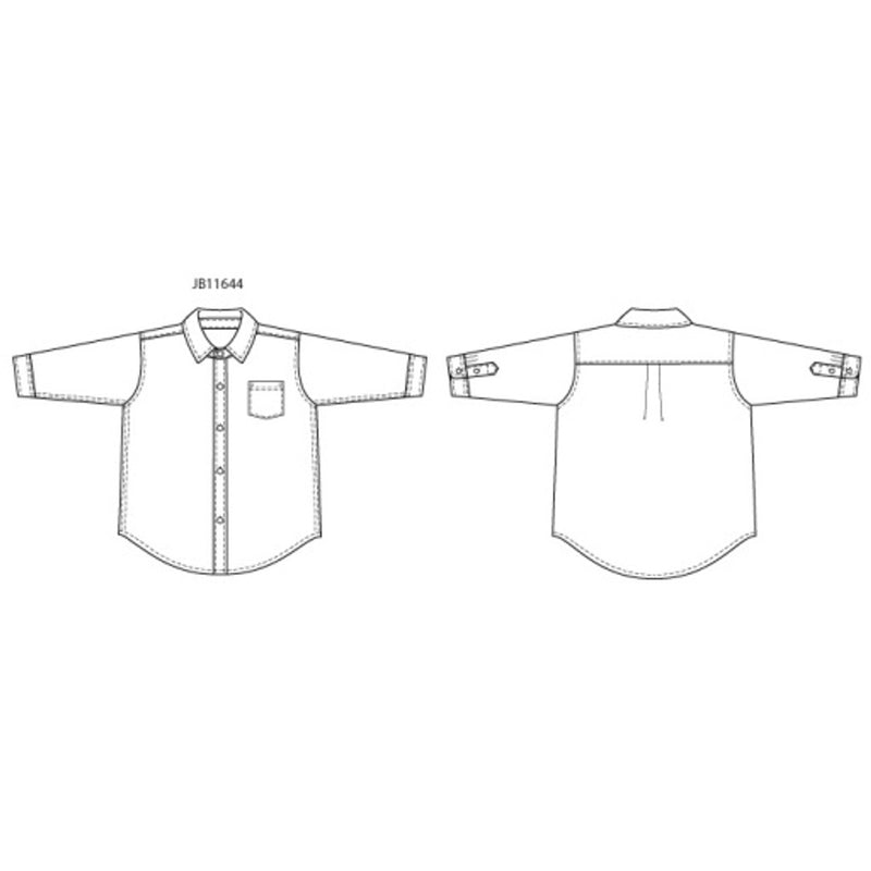Janie and Jack - Boys with Es Long Sleeve White Gauze Shirt Spbas