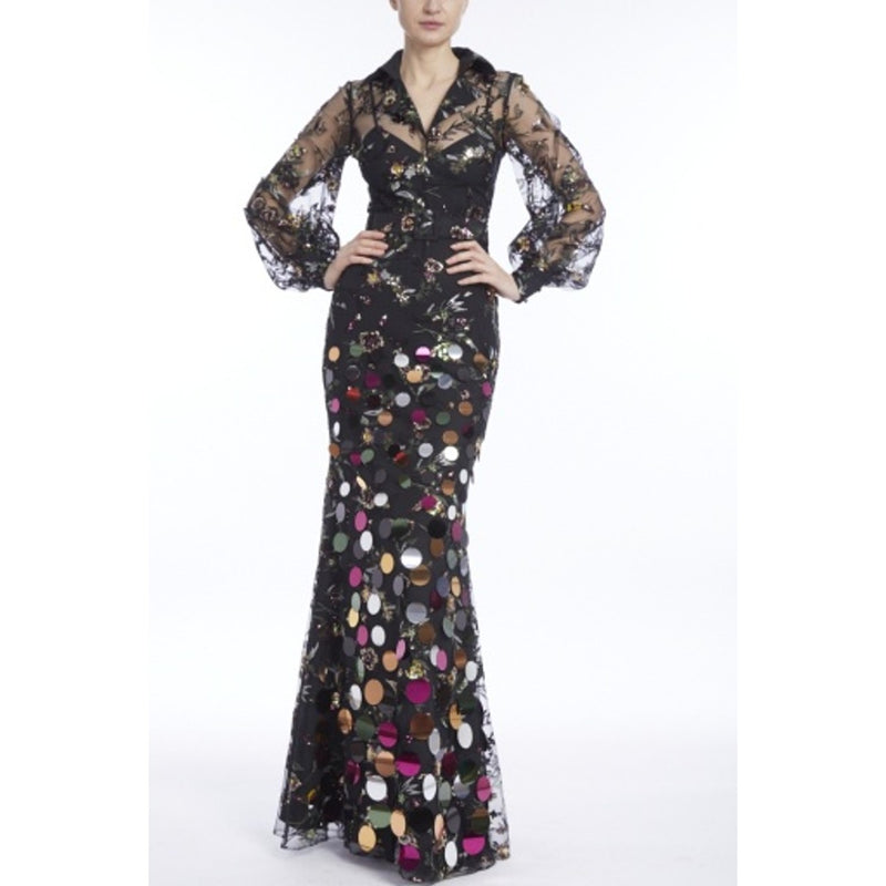 Badgley Mischka - Womens Lace Shirt Drs Sqn