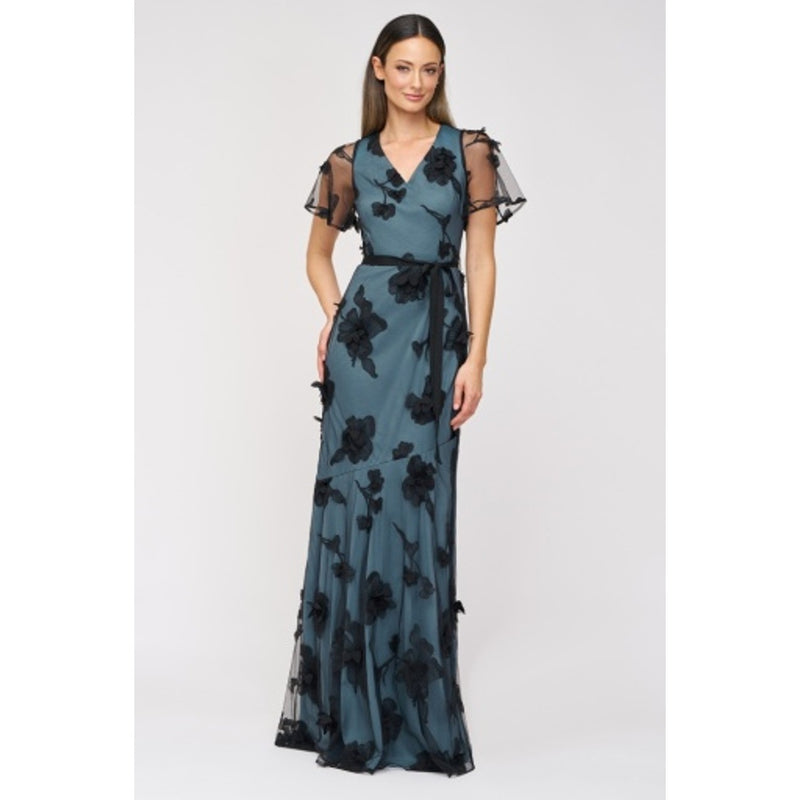 JS Collections - Womens Bella Flutter Sleeve Gown