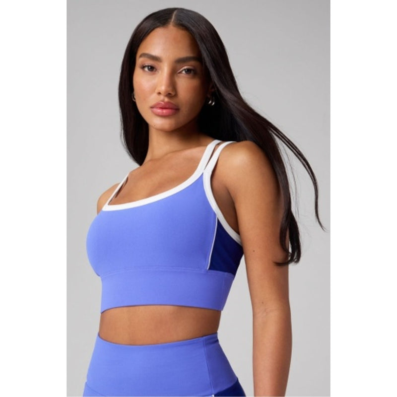 Fabletics - Womens Principal Color Block Longline Medium Impact Bra