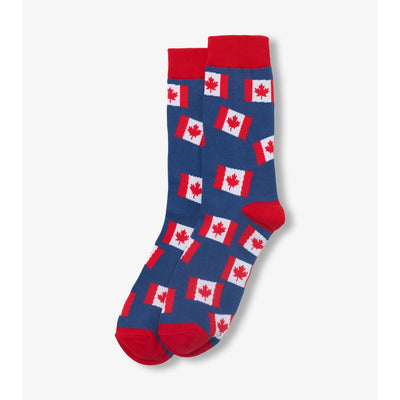 Little Blue House - Canada Flags Mens Crew Socks