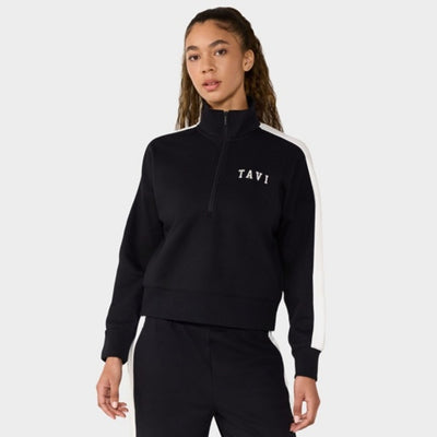 Thirty Three Threads - Unisex Tavi Half Zip Pullover Ebony Coconut