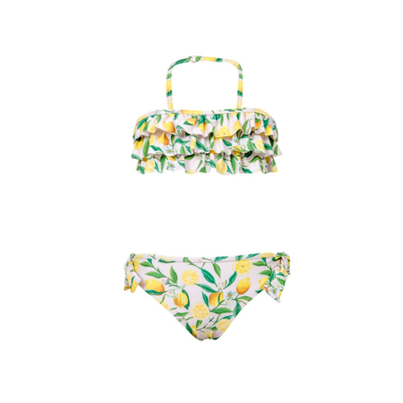 Snapper Rock - Girls Lemon Ruffle Bandeau Bikini