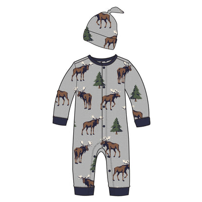 Little Blue House - Wild Moose Baby Coverall & Hat