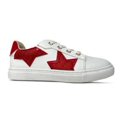 Yosi Samra - Kids Miss Harper Sneaker in Red Glitter Kids
