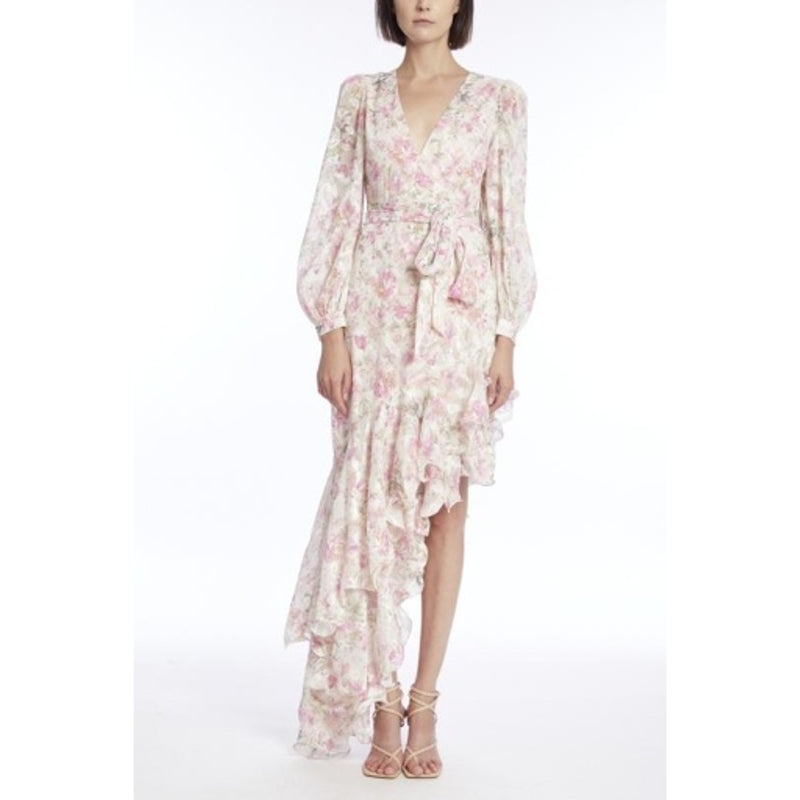 Badgley Mischka - Womens Print Asym Rffle