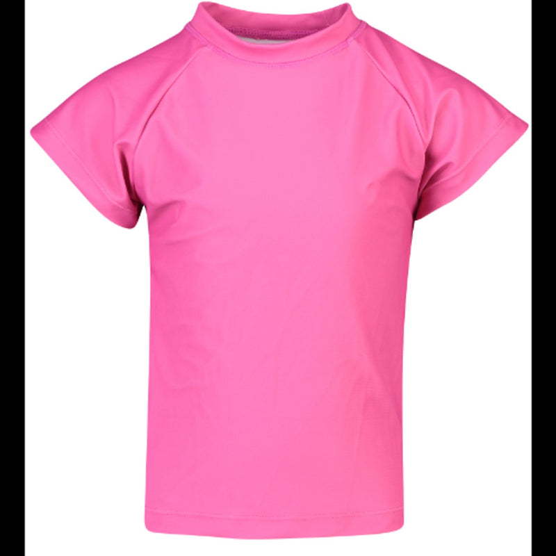 Snapper Rock - Girls Fuschia Short Sleeve Rash Top