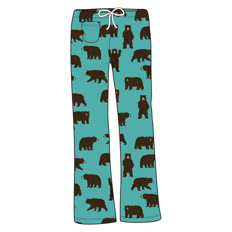 Little Blue House - Brown Bears Womens Jersey Pajama Pants