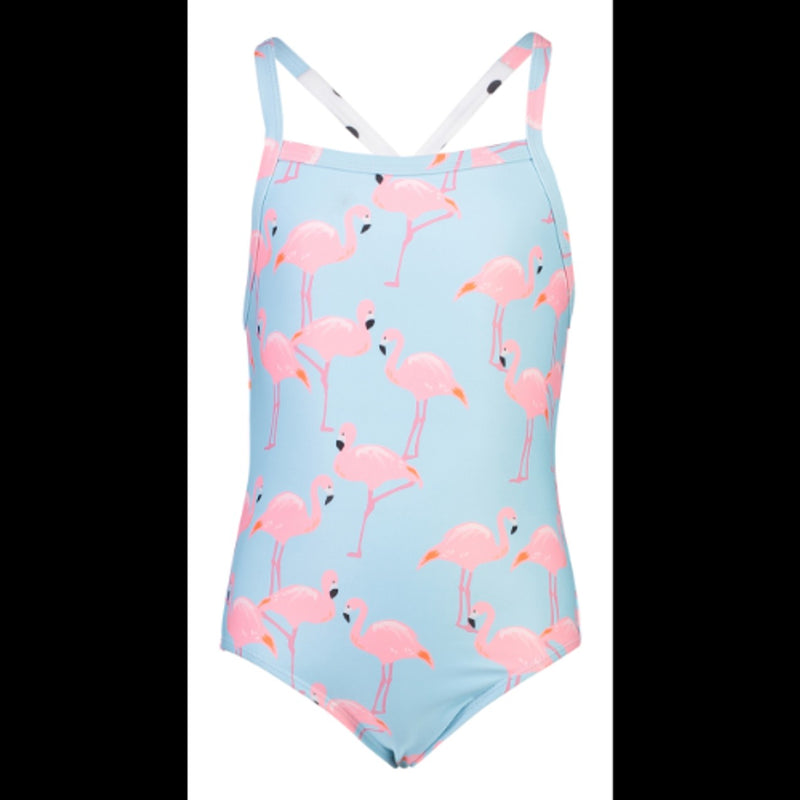 Snapper Rock - Girls Flaming Social X Back Swimsuit