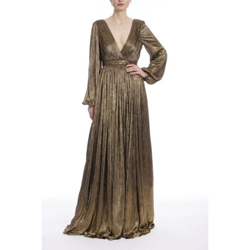 Badgley Mischka - Womens Foil Pleated Plunge