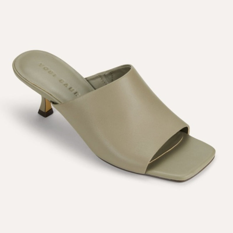 Yosi Samra - Womens Wren Square-Toe Kitten Heel Mule