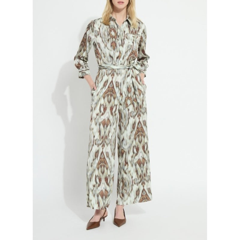 Lysse - Womens Dahlia Belted Satin Wide Leg Jumpsuit