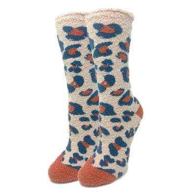 Oooh Yeah - Womens Leoparda Fluff N Stuff Women's Crew Socks