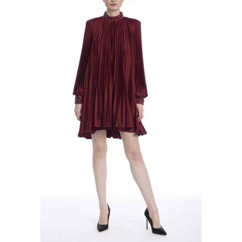 Badgley Mischka - Womens Pleated Body & Slv