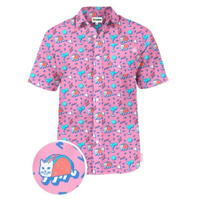 Tipsy Elves - Mens Taco Gato Button Down Shirt