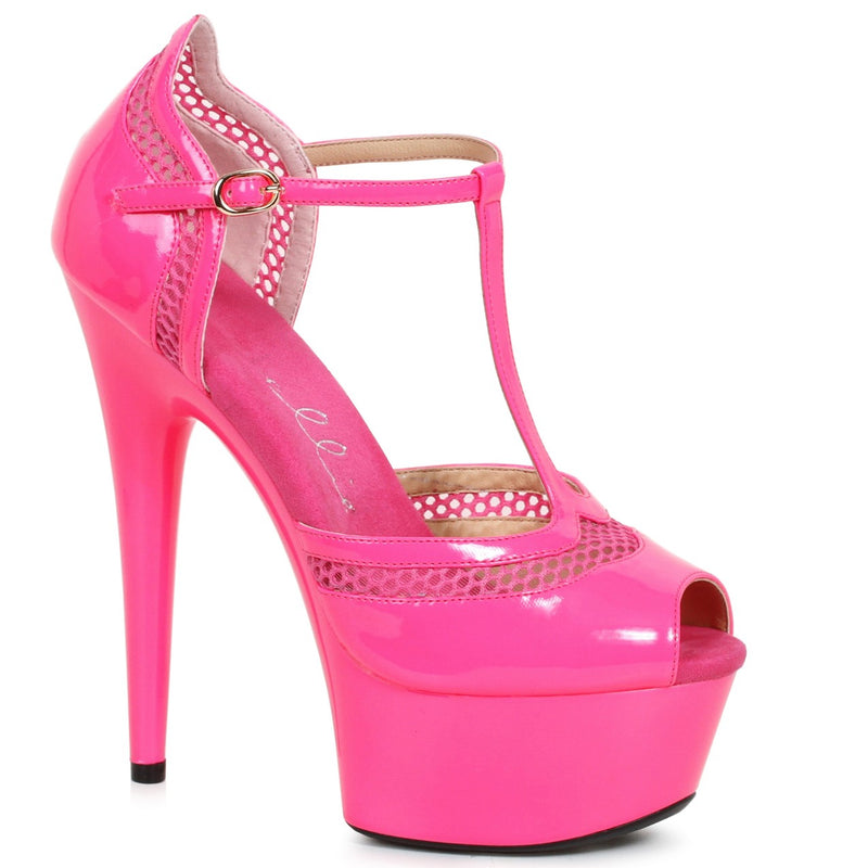 Ellie Shoes - 6" Peeptoe with T Strap