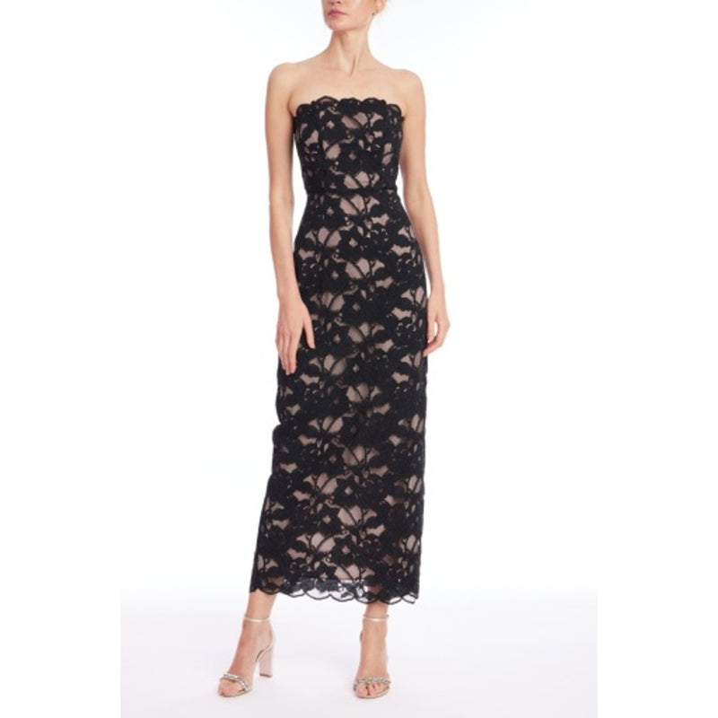 Badgley Mischka - Womens Strpless Lace