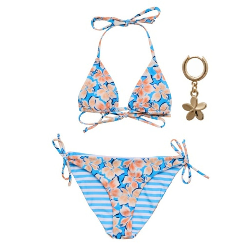 Snapper Rock - Girls Hibiscus Bay Teen Recycled Triangle Bikini