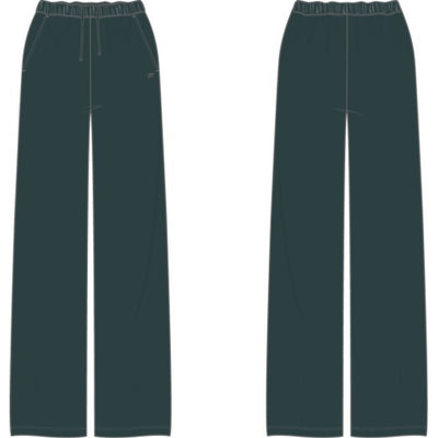 Fabletics - Womens Cozy Fleece Wide Leg Sweatpant - Green Mystique