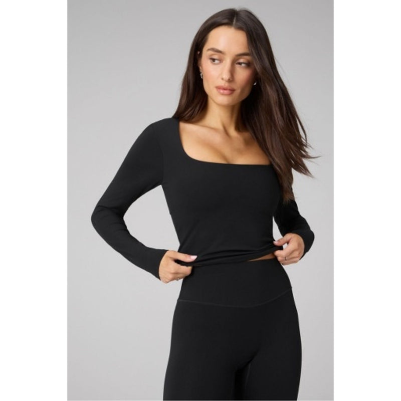 Fabletics - Womens Pureluxe Long-Sleeve Built-in Bra Top