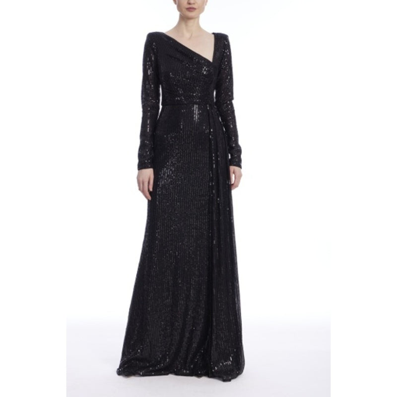 Badgley Mischka - Womens Sequin Assym Nk